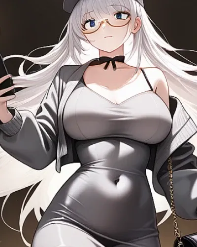 Lilith Ashgrave, namorada yandere AI anjo anime de cabelo branco