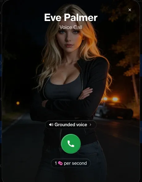 Voice call screen with an AI girlfriend